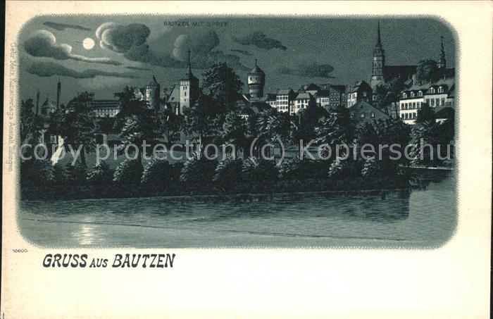 Bautzen Panorama bei Nacht