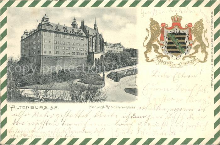 Altenburg Thueringen Herzögliches Residenzschloss Wappen