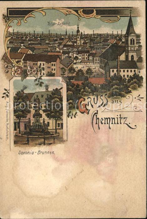 CHEMNITZ Sachsen Saxonia-Brunnen Panorama