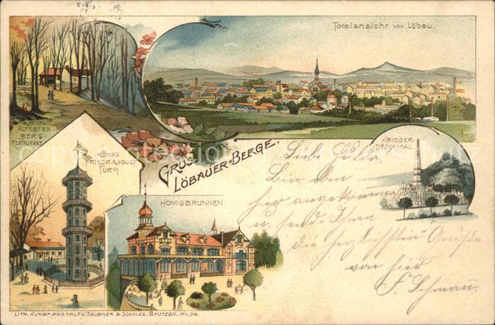 Loebau Sachsen Löbauer Berge Kriegerdenkmal Honigbrunn