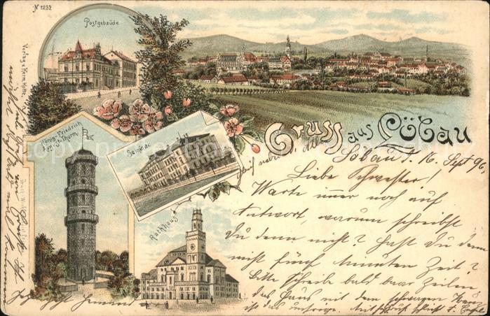 Loebau Sachsen Postgebaeude Koenig-Friedrich-August-Turm Seminar Rathhaus Post