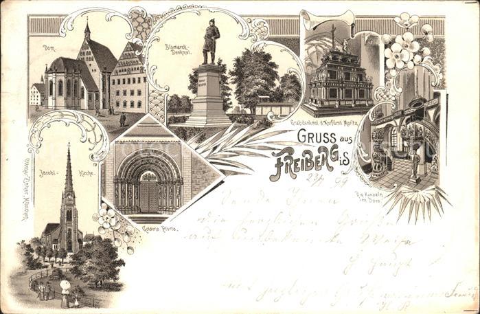 Freiberg Dom Bismarck-Denkmal Dom Goldene Pforte