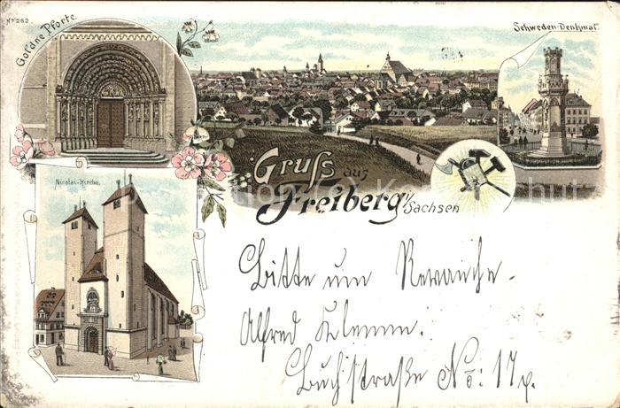 Freiberg Goldene Pforte Schweden-Denkmal Nicolai