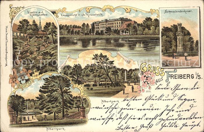 Freiberg Schwedendenkmal Königsallee Landgericht