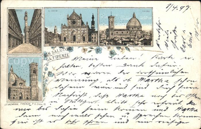 Firenze Florenz S.Croce u.Uffizi