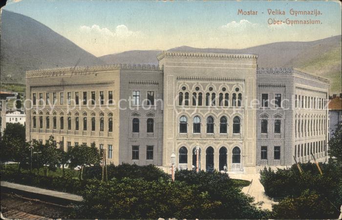 Mostar Moctap Ober-Gymnasium (mit Zensurstempel von M