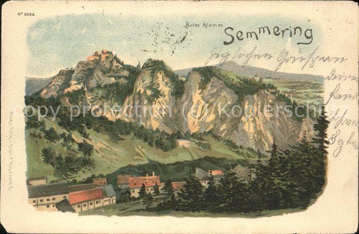 Semmering Niederoesterreich Ruine Klamm