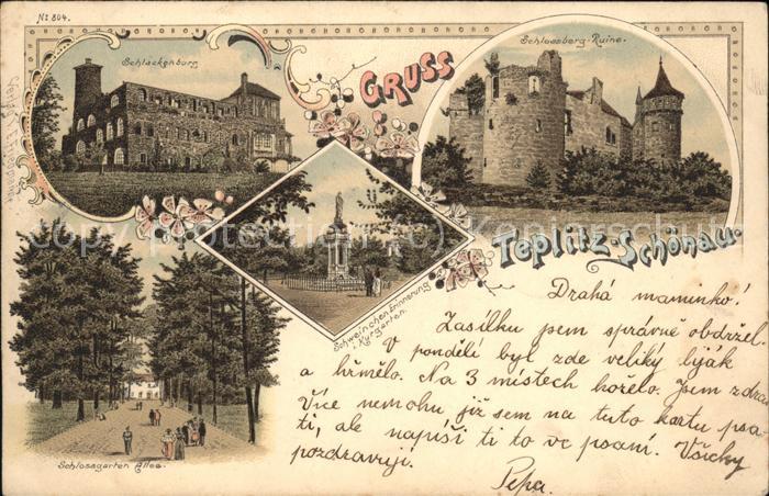 Teplitz-Schoenau Teplice Schlossberg-Ruine