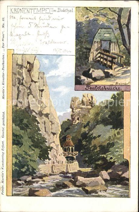 Bodetal Harz Kronentempel mit Teufelsbrücke