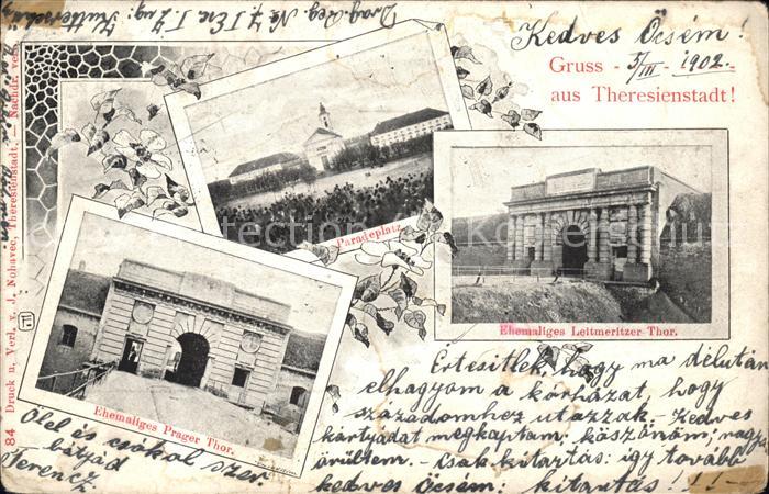 Theresienstadt Tschechien Paradeplatz u.Ehemal.Prager Thor