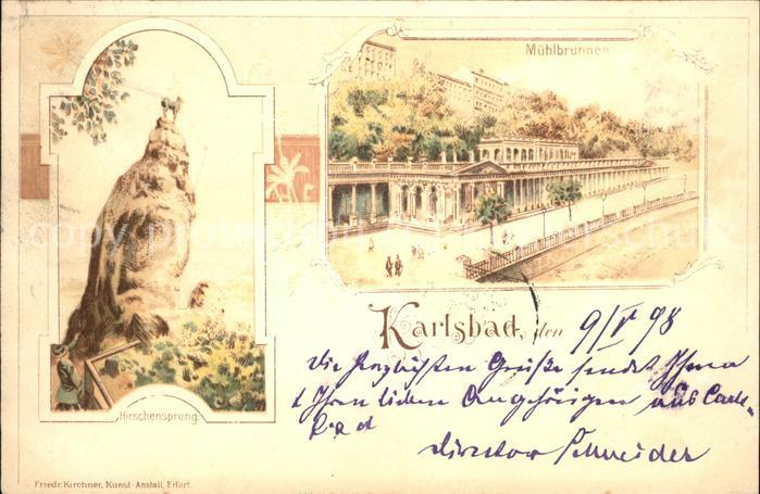 Karlsbad Eger Mühlbrunnen u.Hirschensprung