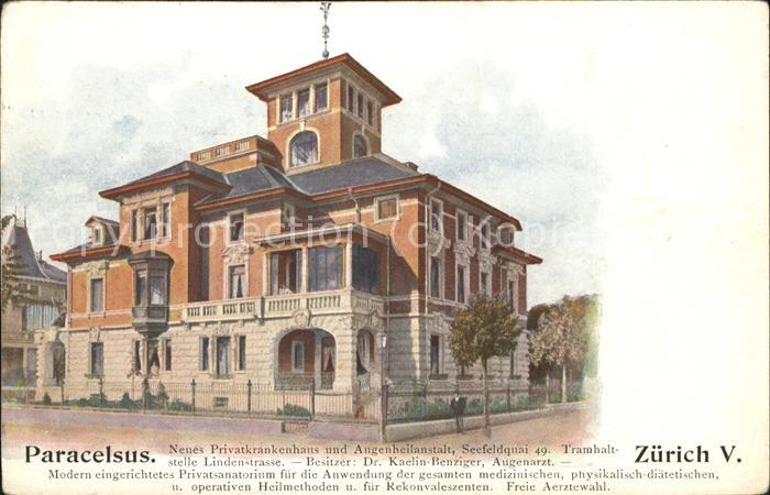 Zuerich Neues Privatkrankenhaus u.Augenheilanstalt