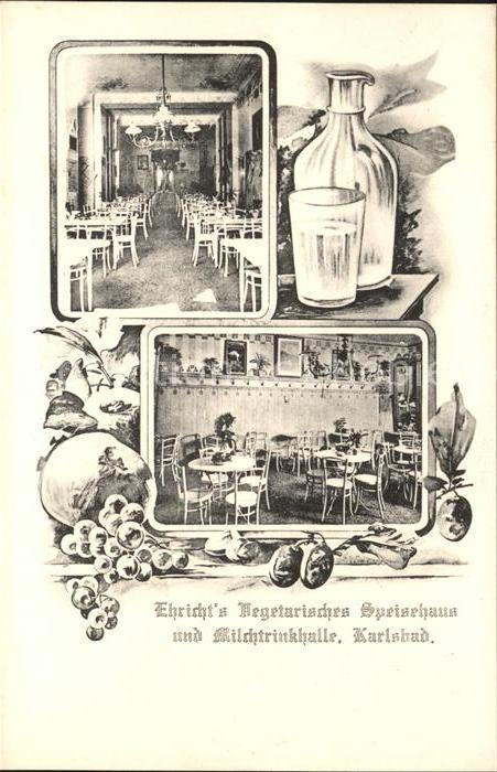 Karlsbad Eger Ehrich`s Speisehaus u.Milchtrinkhalle
