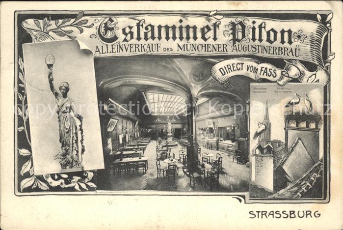 Strassburg Elsass Gaststätte Eskaminer Piton
