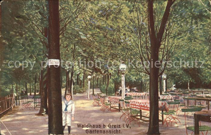 Waldhaus Greiz Gartenansicht in der Parkanlage