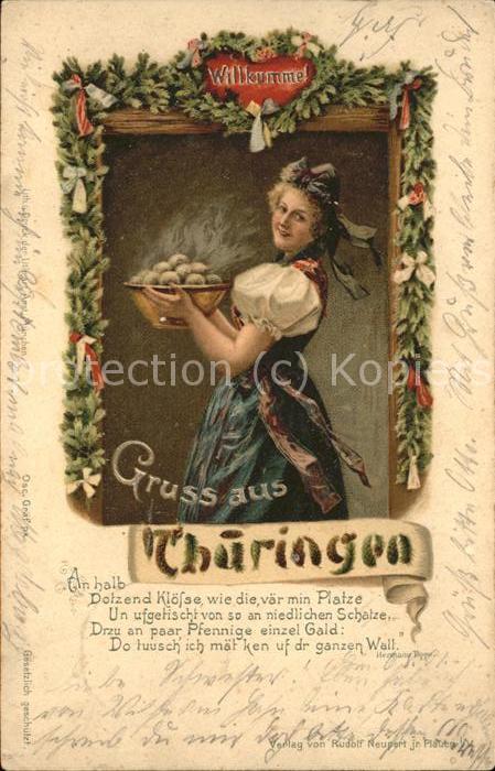 Thueringen Region Thür.Trachtenmädchen