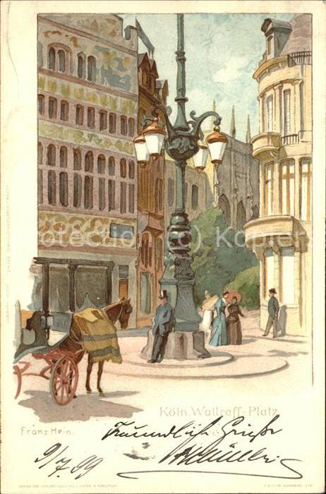 Koeln Rhein Wallraff-Platz (Künstlerkarte v.Franz H