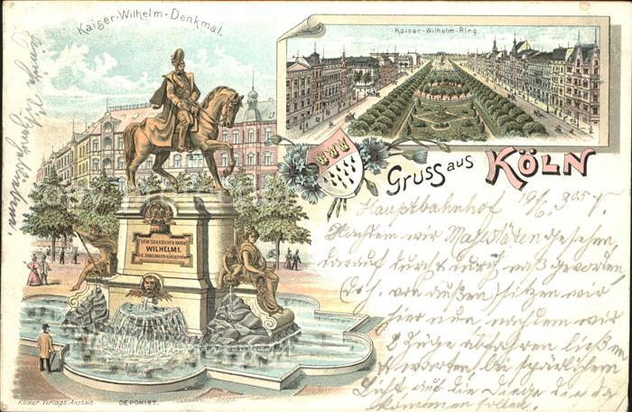 Koeln Rhein Kaiser-Wilhelm-Denkmal u.Kaiser-Wilhelm