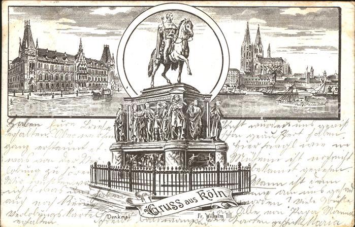 Koeln Rhein Kaiser-Wilhelm-Denkmal