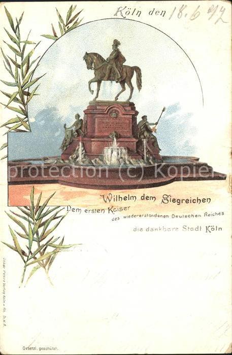 Koeln Rhein Kaiser-Wilhelm-Denkmal