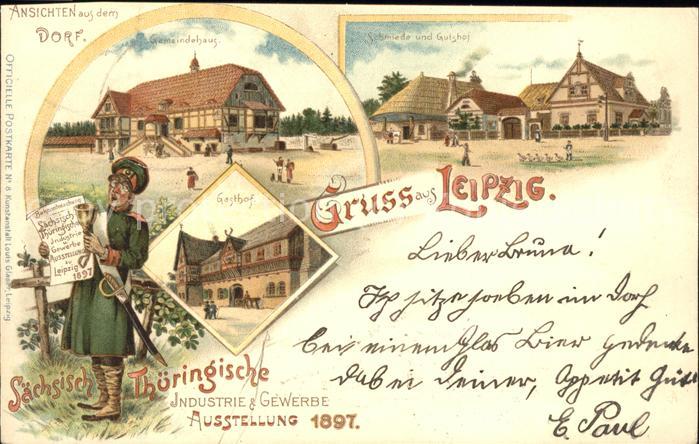 Leipzig Schmiede u.Gasthof während der Sächs.Th