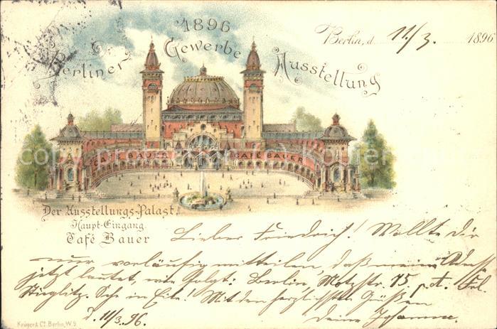 Berlin Gewerbe-Ausstellung 1896 mit Ausstellun