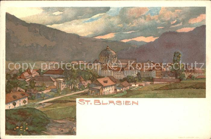 St Blasien (Kuenstlerkarte von Karl Mutter)