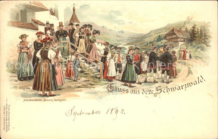 Schwarzwald Div.Schwarzwaldtrachten mit Musikkapell