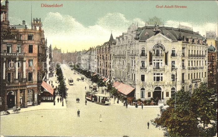 Strassenbahn Graf-Adolf-Strasse Duesseldorf Hotel Bristol