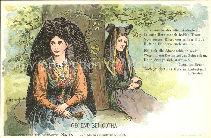 Trachten Gotha Oskar Herrfurth Nr. 17 Gedicht