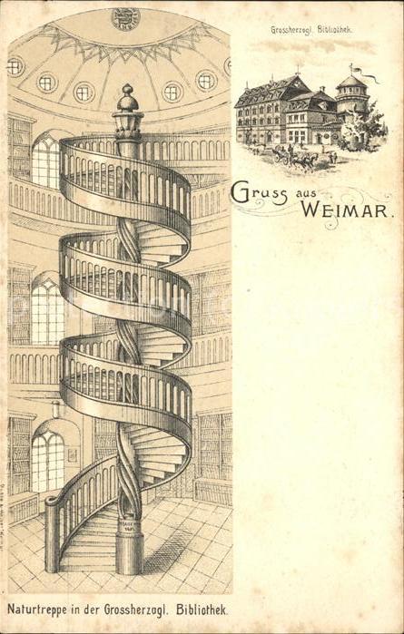 Bibliothek Library Weimar Naturtreppe