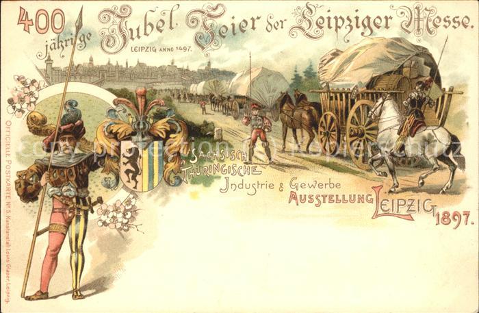 Ausstellung Industrie Gewerbe Leipzig 18 Pferdekutsche