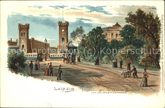 Verlag Buerger Leipzig Nr. 2043 Leipzig Magdeburger-Dresdener Bahn