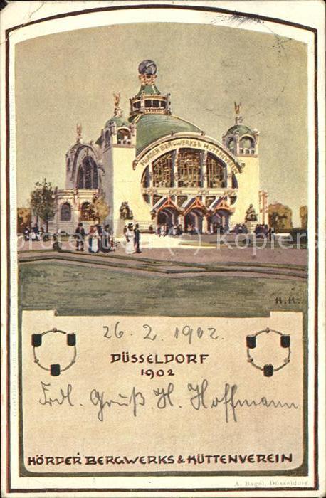 Ausstellung Industrie Gewerbe Kunst Duesseldorf 1902  Hoerder Bergwerks und Huet