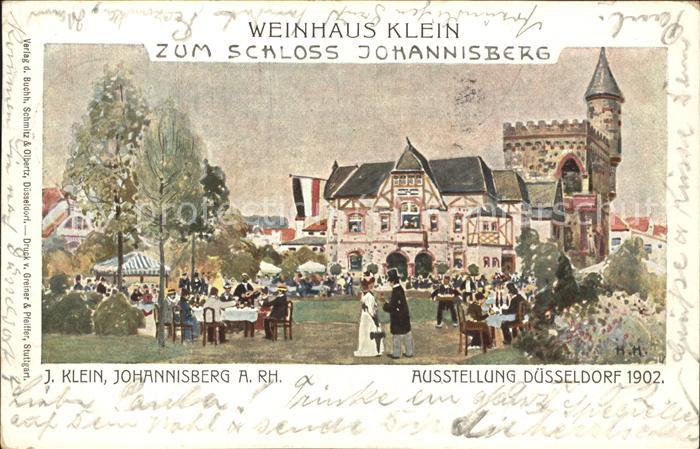 Ausstellung Industrie Gewerbe Kunst Duesseldorf 1902  Weinhaus Klein Schloss Joh