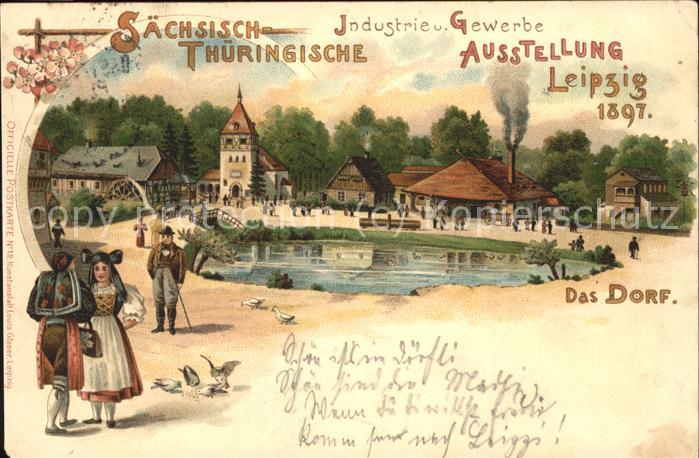 Ausstellung Industrie Gewerbe Leipzig 18 Nr.11 Trachten Das Dorf
