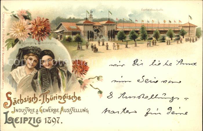 Ausstellung Industrie Gewerbe Leipzig 1897 Nr.3 Saechsisch-Thueringische Gartenb
