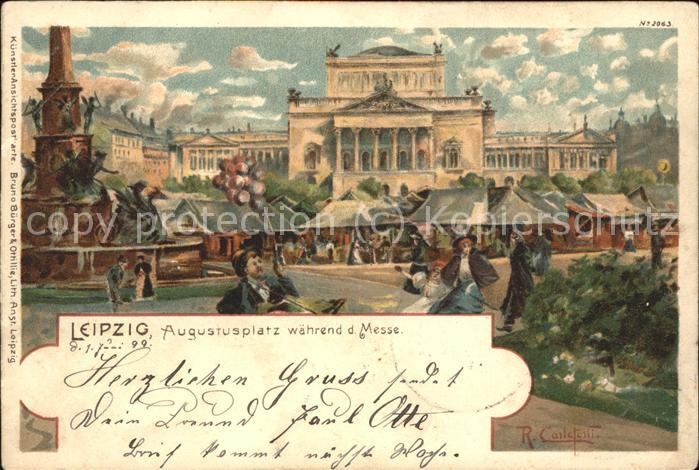 Verlag Buerger Leipzig Nr. 2063 Leipzig  Augustusplatz Messe