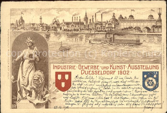 Ausstellung Industrie Gewerbe Kunst Dues Seitenraddampfer