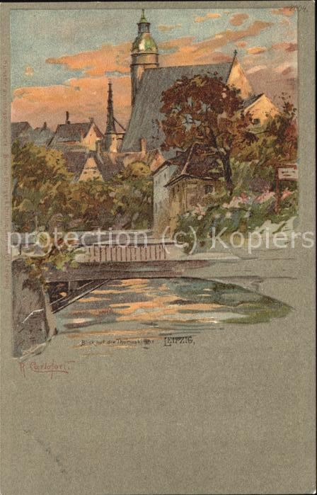 Verlag Buerger Leipzig Nr. 2004 Leipzig Thomaskirche R.Carloforli
