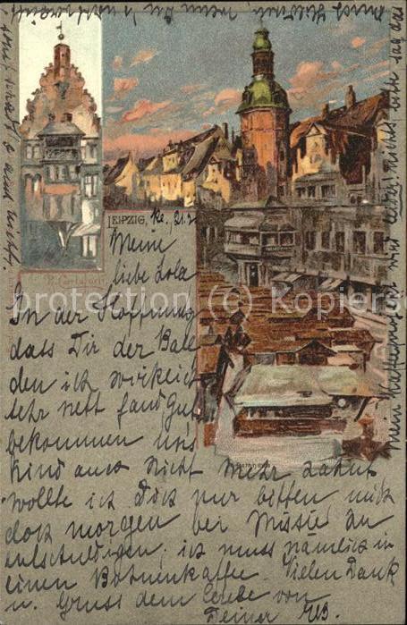 Verlag Buerger Leipzig Nr. 2001 Leipzig Rathaus R.Carloforli