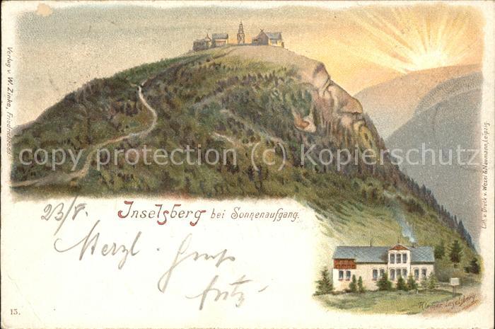 Berggesichter Inselsberg Litho