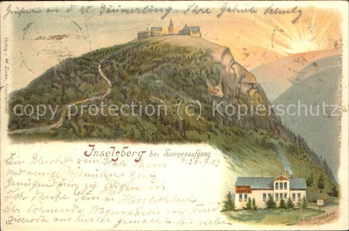 Berggesichter Inselsberg Litho