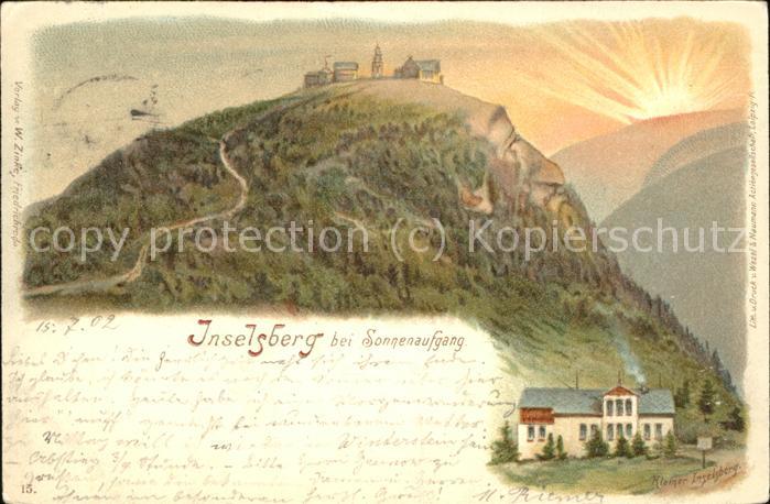 Berggesichter Inselsberg Litho