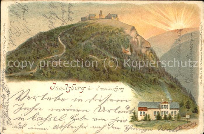 Berggesichter Inselsberg Litho