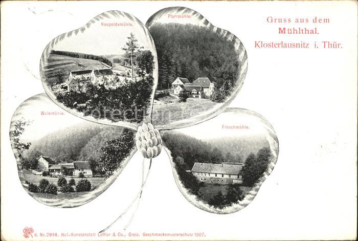 Kleeblatt-Litho Mühlthal Klosterlausnitz Mühlen