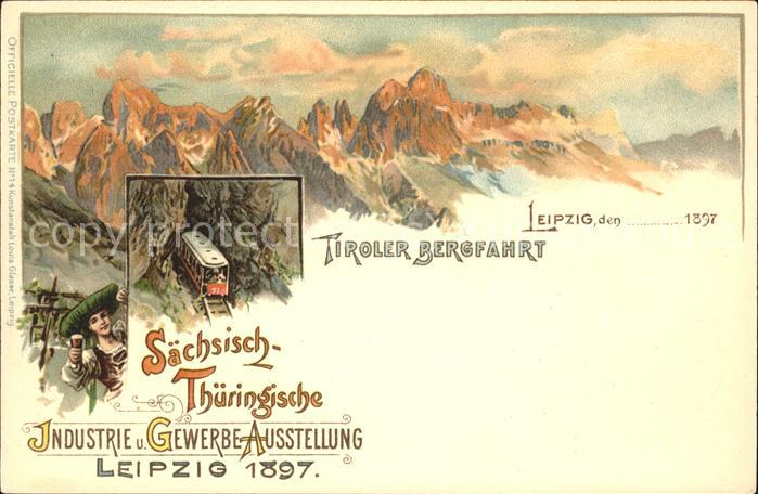 Ausstellung Industrie Gewerbe Leipzig 18 Tiroler Bergfahrt Zahnradbahn