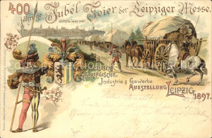 Ausstellung Industrie Gewerbe Leipzig 18 Pferdekutsche