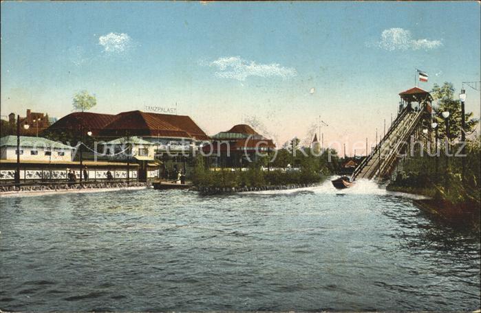 Ausstellung Baufach Leipzig 1913 Wasser-Rutschbahn Lunapark