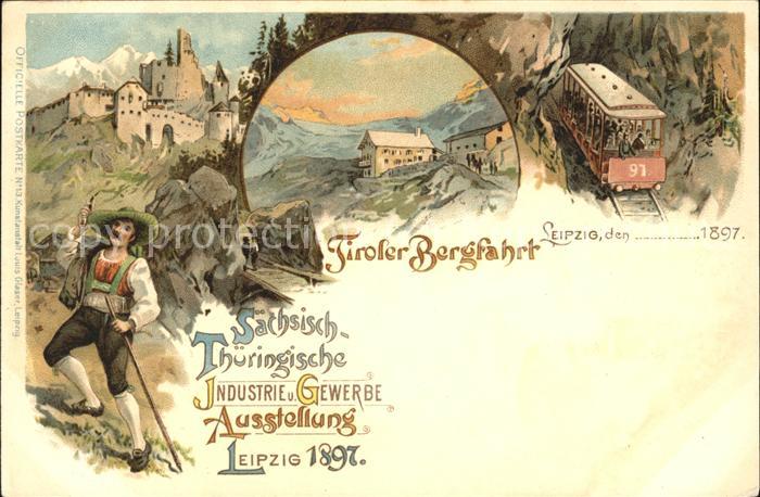 Ausstellung Industrie Gewerbe Leipzig 18 Zahnradbahn Sächsisch-Thüringische Wand